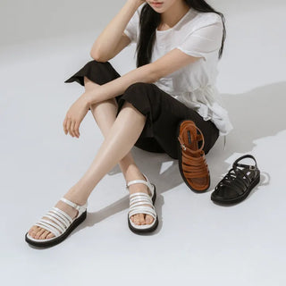 Altaz Platform Strap Flat Sandals 3cm