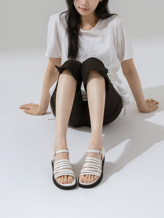 Altaz Platform Strap Flat Sandals 3cm