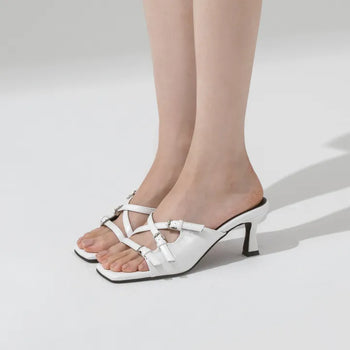 Creech Buckle Strap Slipper Mules 6cm