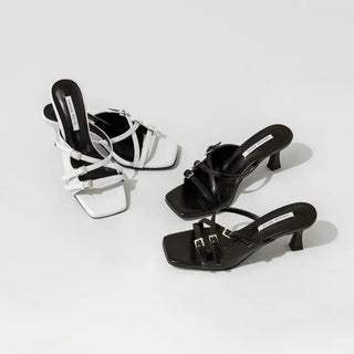 Creech Buckle Strap Slipper Mules 6cm