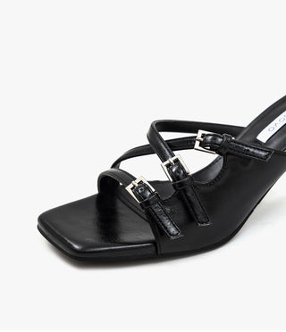 Creech Buckle Strap Slipper Mules 6cm