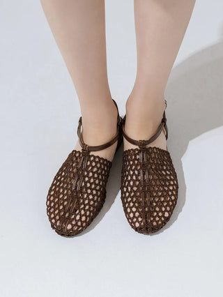 Lenny Nett Strap Flat Shoes 2cm