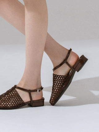 Lenny Nett Strap Flat Shoes 2cm