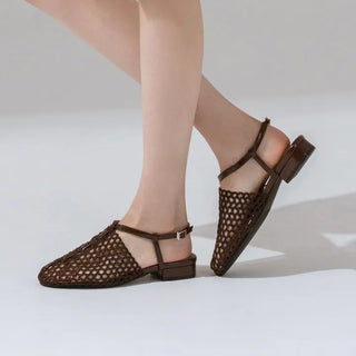 Lenny Nett Strap Flat Shoes 2cm