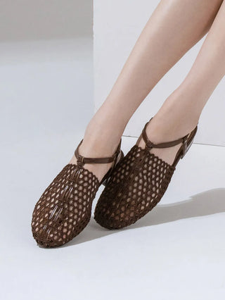 Lenny Nett Strap Flat Shoes 2cm