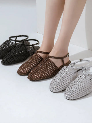 Lenny Nett Strap Flat Shoes 2cm