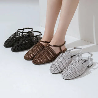 Lenny Nett Strap Flat Shoes 2cm