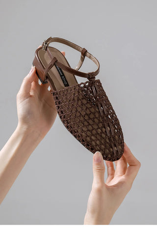 Lenny Nett Strap Flat Shoes 2cm