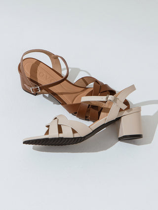 Gart Weaving Cowhide Strap Sandals 5cm