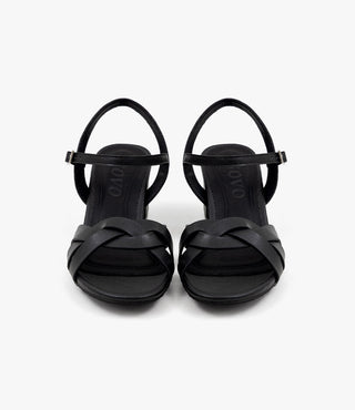 Gart Weaving Cowhide Strap Sandals 5cm