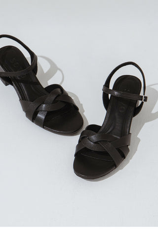 Gart Weaving Cowhide Strap Sandals 5cm