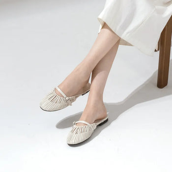 Falling String Strap Mule Slippers 1cm