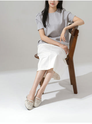 Falling String Strap Mule Slippers 1cm
