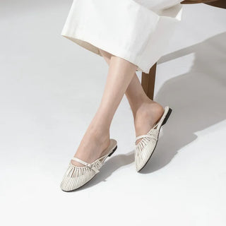 Falling String Strap Mule Slippers 1cm