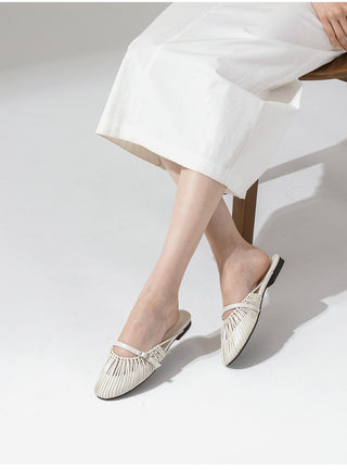 Falling String Strap Mule Slippers 1cm