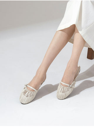 Falling String Strap Mule Slippers 1cm