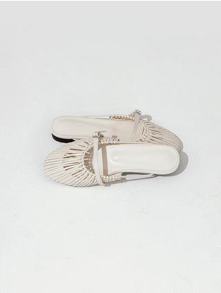 Falling String Strap Mule Slippers 1cm