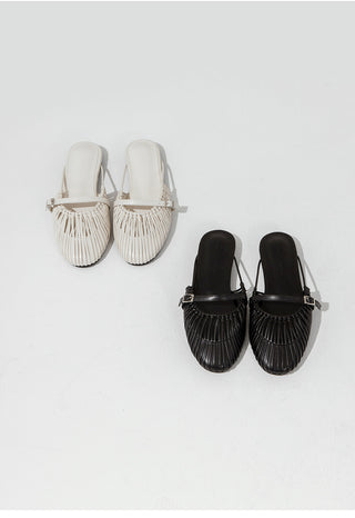 Falling String Strap Mule Slippers 1cm