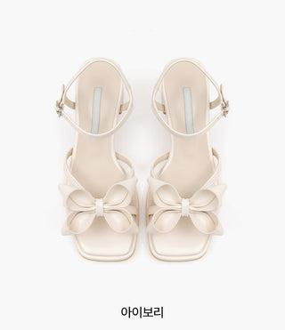 Litven Volume Ribbon Strap Sandals 4cm