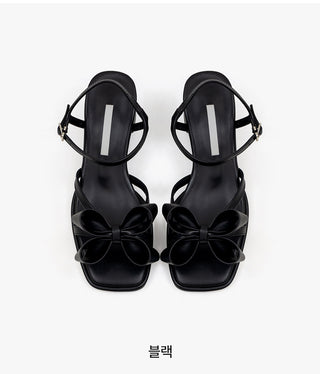 Litven Volume Ribbon Strap Sandals 4cm
