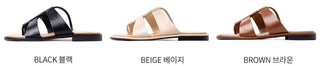 Plain square flip-flop sandals 1cm