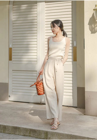 Plain square flip-flop sandals 1cm