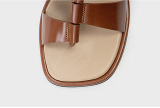 Plain square flip-flop sandals 1cm
