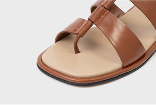 Plain square flip-flop sandals 1cm