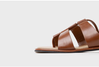 Plain square flip-flop sandals 1cm