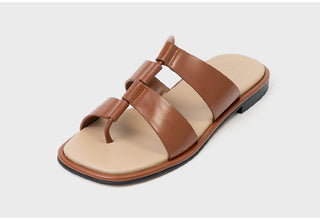 Plain square flip-flop sandals 1cm