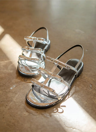 SUMMER Lugent Ribbon Flat Slingback Sandals 2cm