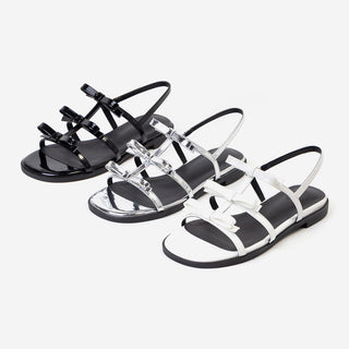 SUMMER Lugent Ribbon Flat Slingback Sandals 2cm