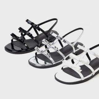 SUMMER Lugent Ribbon Flat Slingback Sandals 2cm