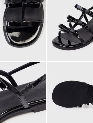 SUMMER Lugent Ribbon Flat Slingback Sandals 2cm