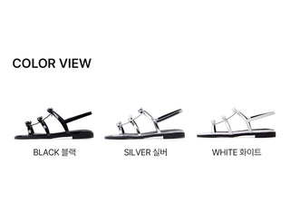 SUMMER Lugent Ribbon Flat Slingback Sandals 2cm