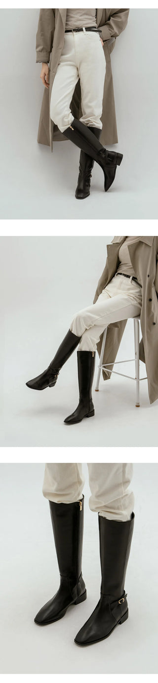 Juberin Basic Side Belt Long Boots 3cm