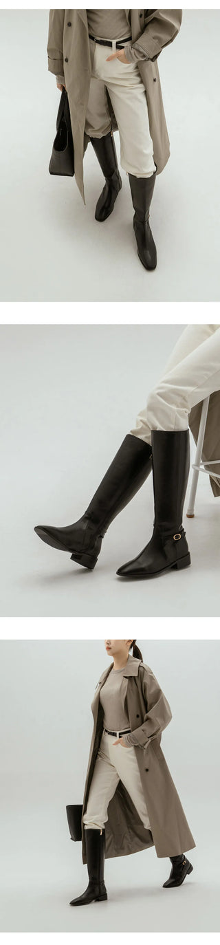 Juberin Basic Side Belt Long Boots 3cm