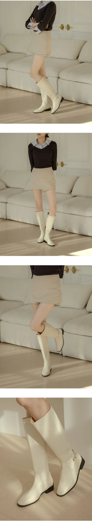 Juberin Basic Side Belt Long Boots 3cm