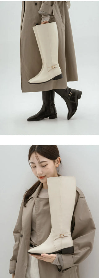 Juberin Basic Side Belt Long Boots 3cm