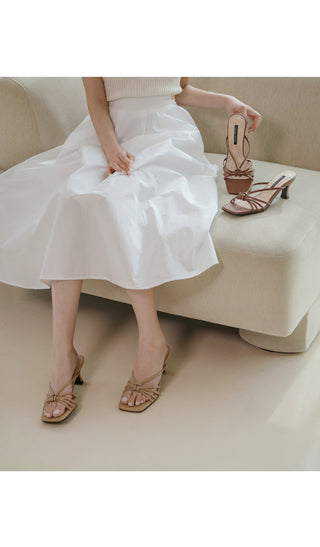 Zenith Knot Strap Slipper Mules 6cm