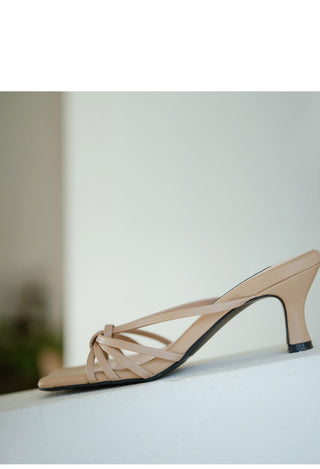 Zenith Knot Strap Slipper Mules 6cm