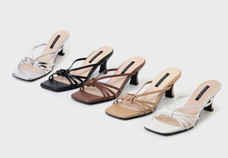 Zenith Knot Strap Slipper Mules 6cm