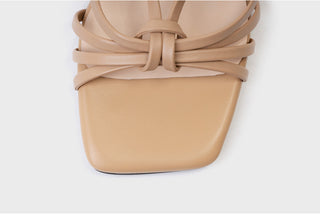 Zenith Knot Strap Slipper Mules 6cm