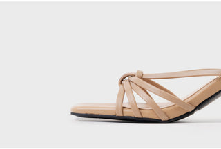 Zenith Knot Strap Slipper Mules 6cm