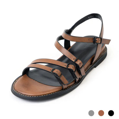 Ryuner Vintage Strap Flat Sandals 3cm