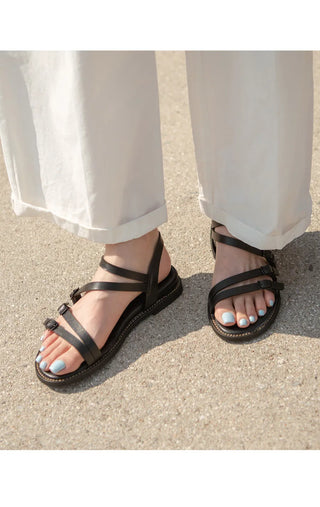 Ryuner Vintage Strap Flat Sandals 3cm