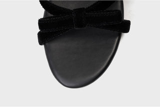 Erica Velvet Ribbon Flat Slippers 1cm