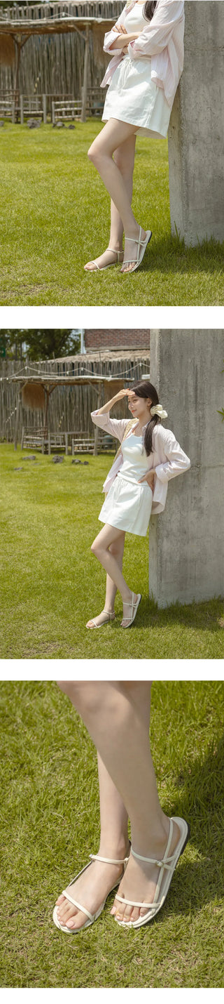 Billie single-strap flat sandals 1cm