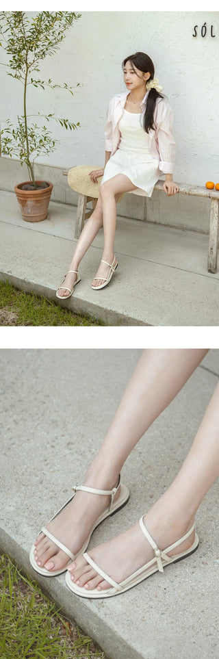 Billie single-strap flat sandals 1cm