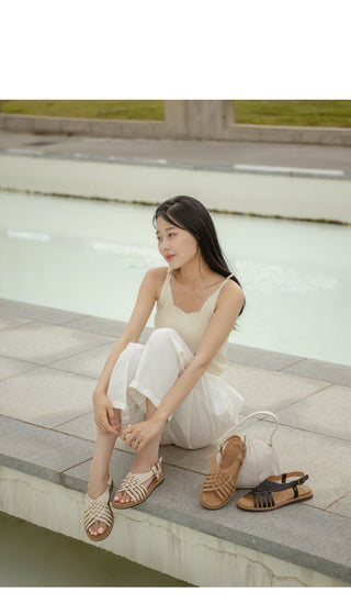 Troll Vintage Mesh Flat Sandals 1cm
